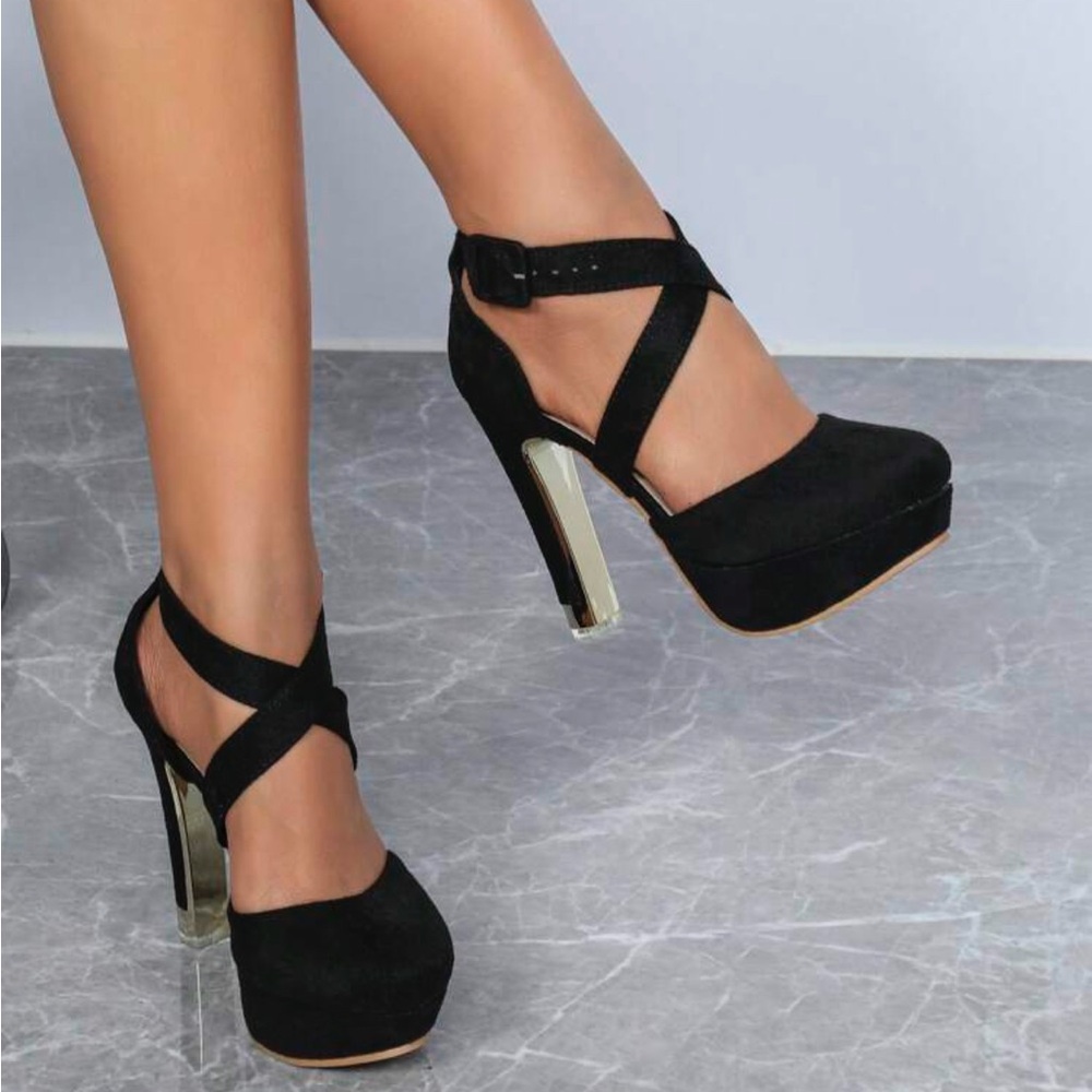 Elegant Black Platform Heels